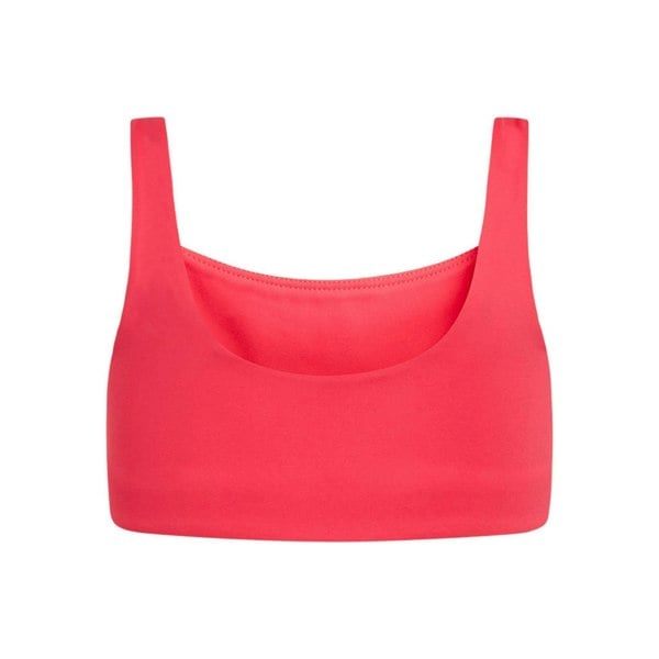 Girlfriend Collective Womens/Ladies Tommy Cropped Square Neck Bra - Geranium