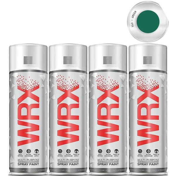 WRX 4X WRX Flat Green Spray Paint Acrylic 400ml