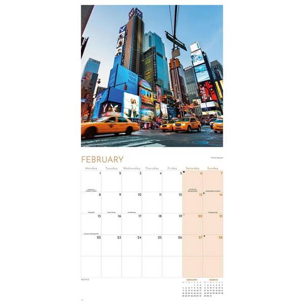 New York Calendar 2027, Wall Calendars, Month To View, Travel, Gift