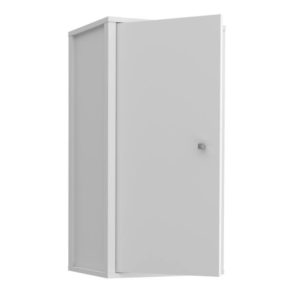 Furniture To Go Ipsarion Hanging Cupboard with 1 Door & Silver Handle in White
