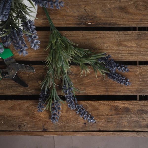 Hill Interiors Artificial Lavender Flower Bouquet - Purple