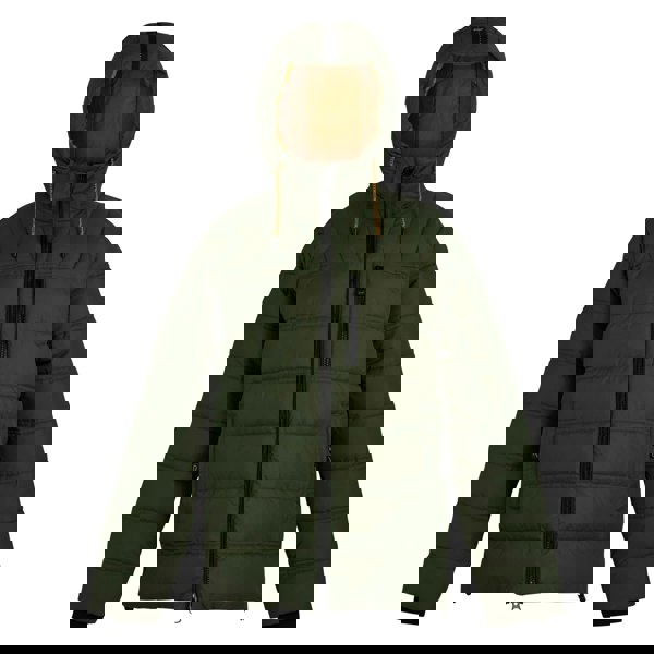 Regatta Mens Leeshaw Padded Jacket - Olive Night/Pumpkin Spice