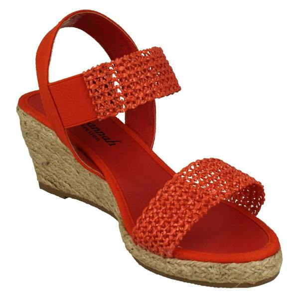 Savannah Womens Savannah Slip On Wedge Heeled Sandal F2303