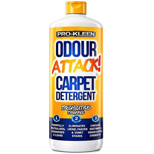 ProKleen Pro-Kleen Odour Attack Pet Carpet Cleaner Shampoo Contains Active Enzymes to Digest Proteins Citrus