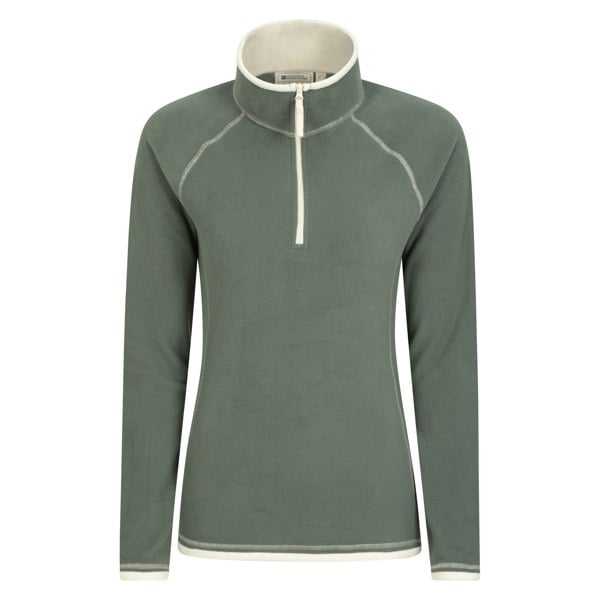 Mountain Warehouse Women's Montana Half Zip Fleece Top - Dark Green