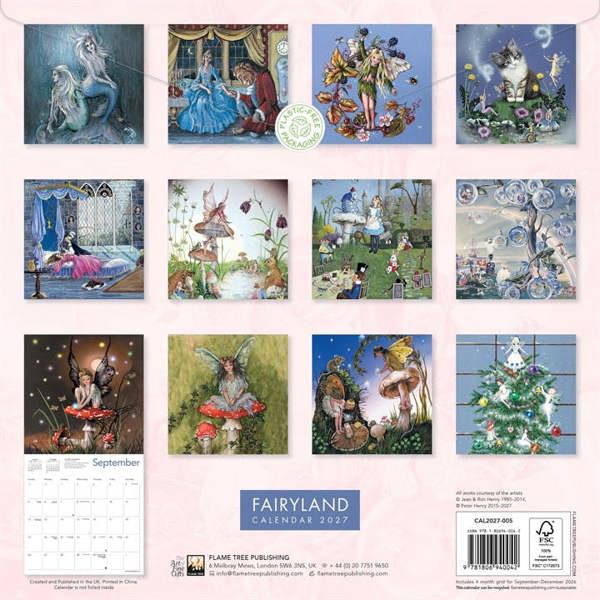 Fairyland Calendar 2027, Wall Calendars, Month To View, Art, Gift