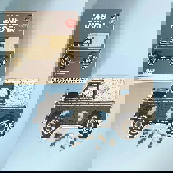 Me and My Car Land Rover Shaped Wooden Jigsaw Puzzle