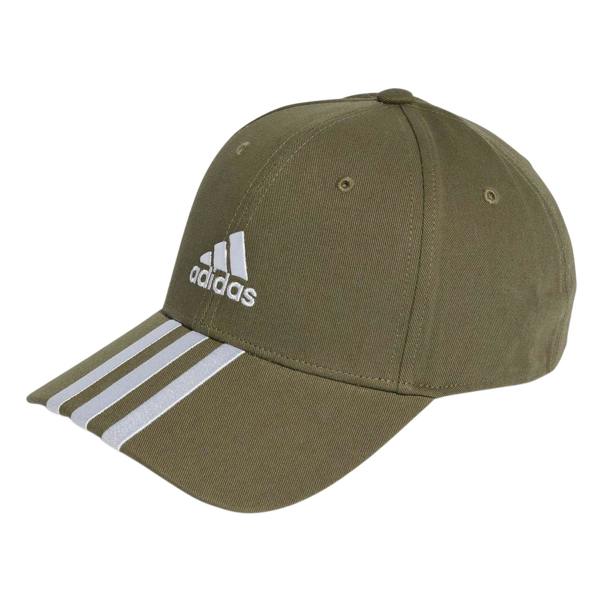 Adidas Childrens/Kids 3 Stripes Baseball Cap - Khaki/White - 