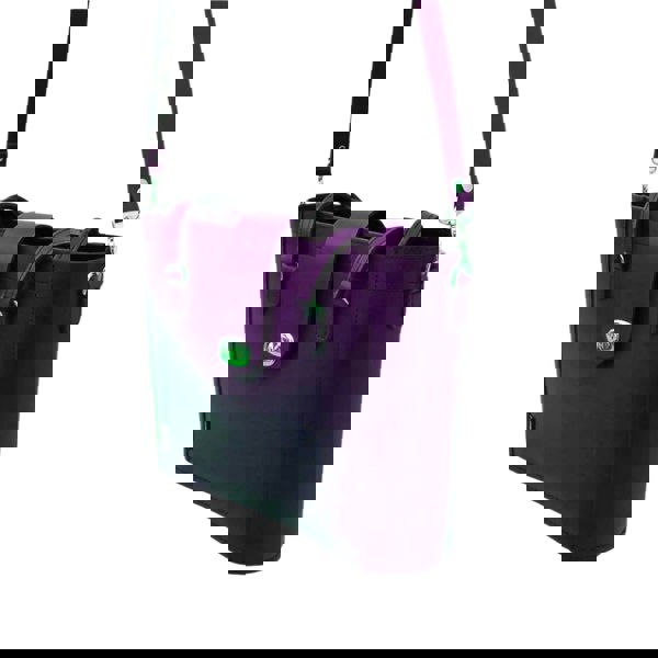 Zatchels Leather Mini Twist Lock Shopper Bag - Purple