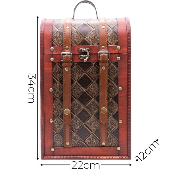 Maison des Cadeaux Dual Wine Bottle Carrier - Geometric Rhombus