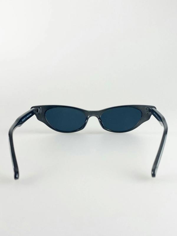 Grey Extreme Cat Eye Sunglasses with Grey Lenses - svnx