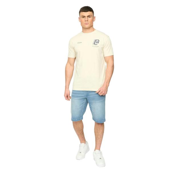 Crosshatch Mens Kamaline Denim Shorts - Light Wash - 