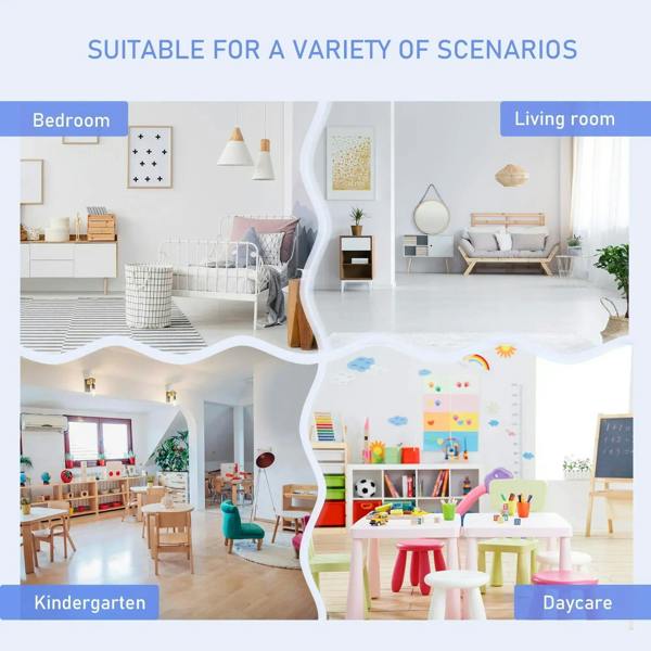 Kids table and chair set in white with grey tabletop and two chairs, storage bench included