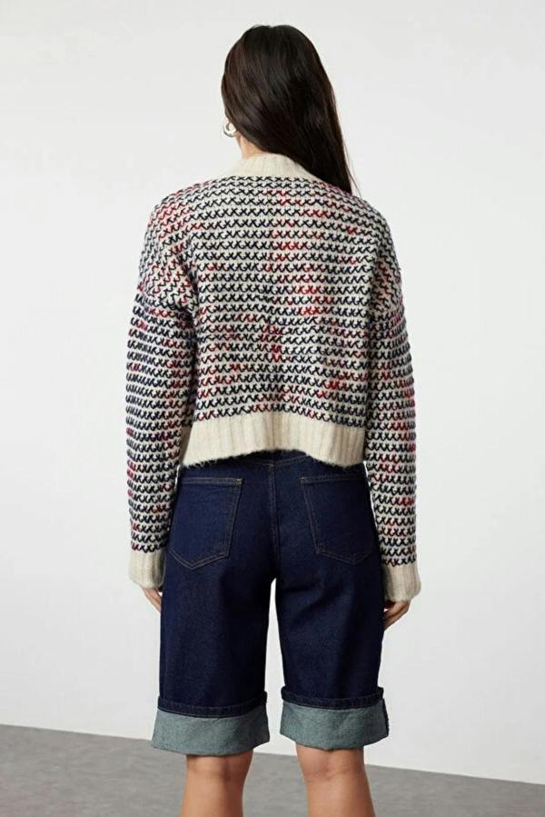 WOVCOR Soft Textured Gradient Knit Cardigan
