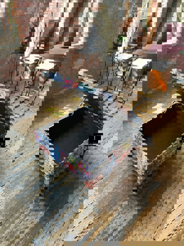 ISTOOLS Premium Handmade Damask Multicolour Storage Ottoman Bench – UK Storage Seat & Coffee Table