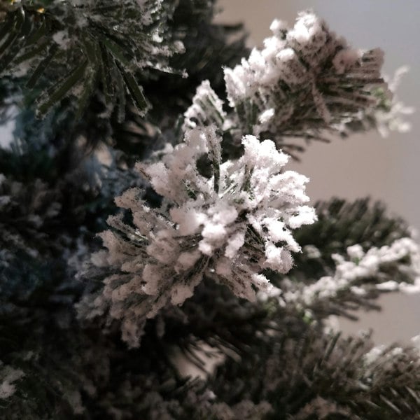 Samuel Alexander 7ft Snowy Imperial Pine White Green Fir Artificial Luxury Christmas Tree