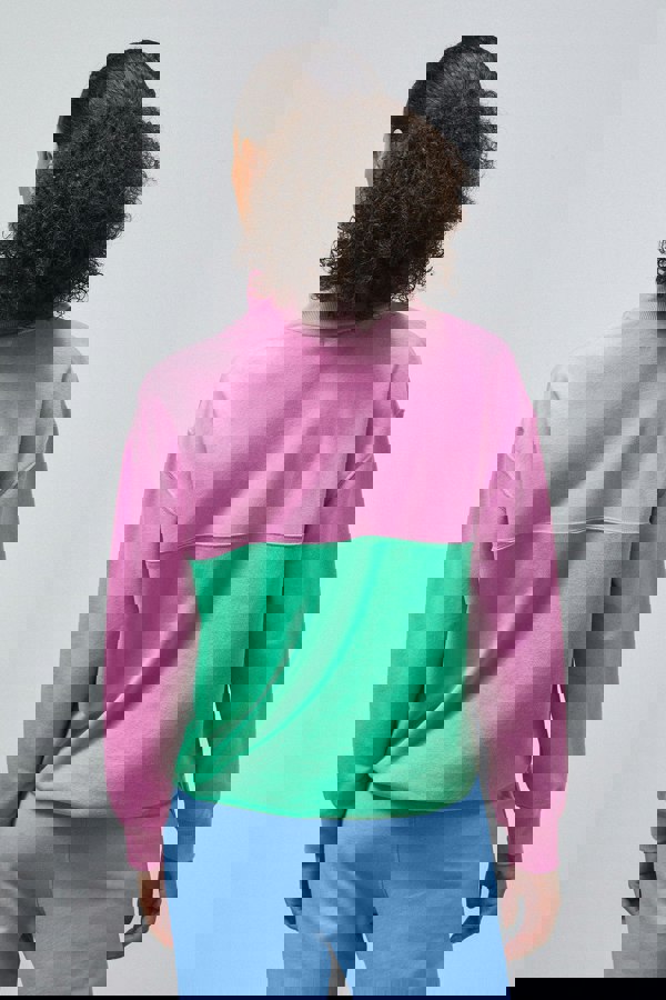 ENORSIA Colour Block LS High Neck Sweatshirt