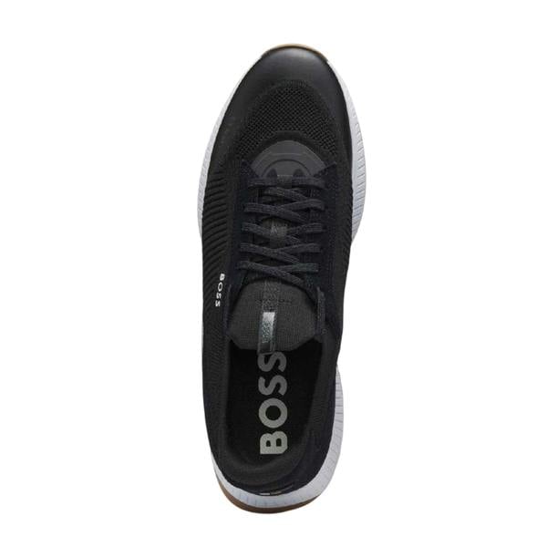 Boss Womens/Ladies TTNM Suede Trim Trainers - Charcoal - 
