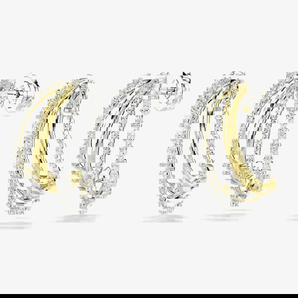 Swarovski Hyperbola Two Colour Mini Half Hoop Earrings 5689718