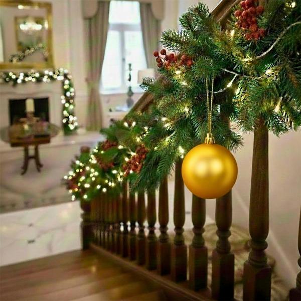 20cm and 25cm Matte Dark Gold Christmas Bauble Set for Elegant Home and Tree Display image 8