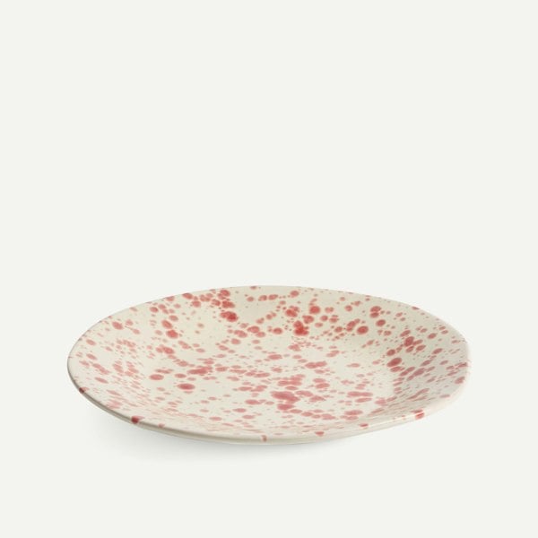 Hot Pottery Shallow Serving Bowl Cranberry