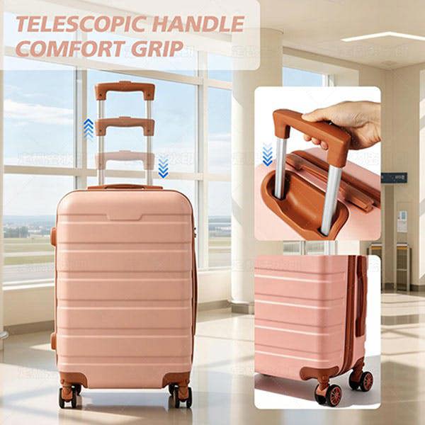 Leaper 20" ABS Carry-On Luggage with Removable Wheels & TSA Lock