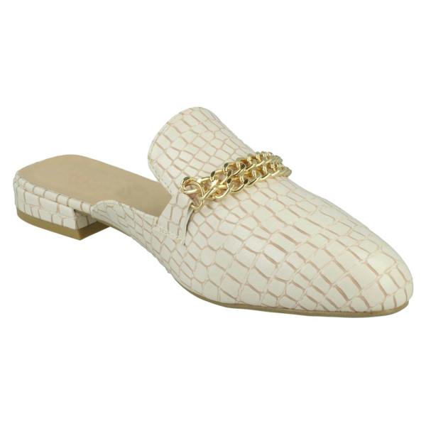 Spot On Ladies Spot On Wide Fit Open Back Mules F80536