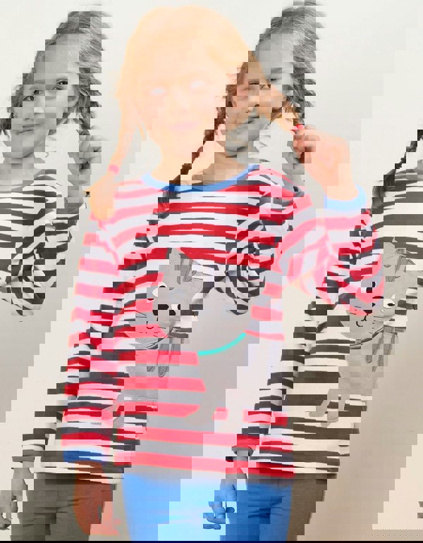 Organic Tabby Cat Applique T-Shirt - Toby Tiger UK Retail