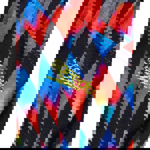 Speedo Girls digital allover leaderback swimsuit with vibrant geometric Speedo trunks and orange zipper