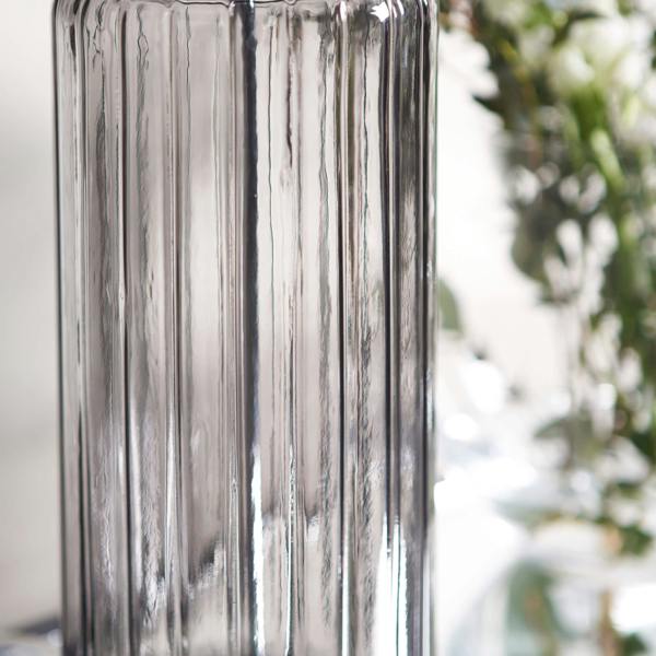 Pagazzi Lighting Brock Grey Smoked Glass Table Lamp
