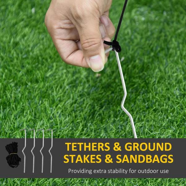 Inflatable ghost outdoor accessories: tethers, ground stakes, and sandbags