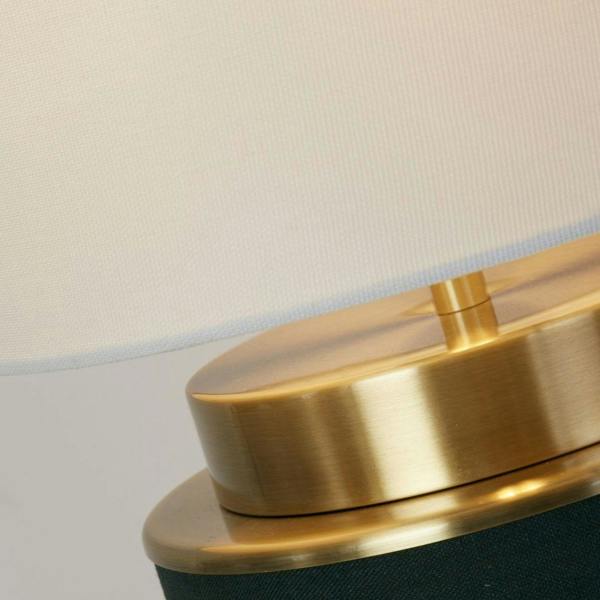 Pagazzi Lighting Marriot Green & Antique Brass Table Lamp