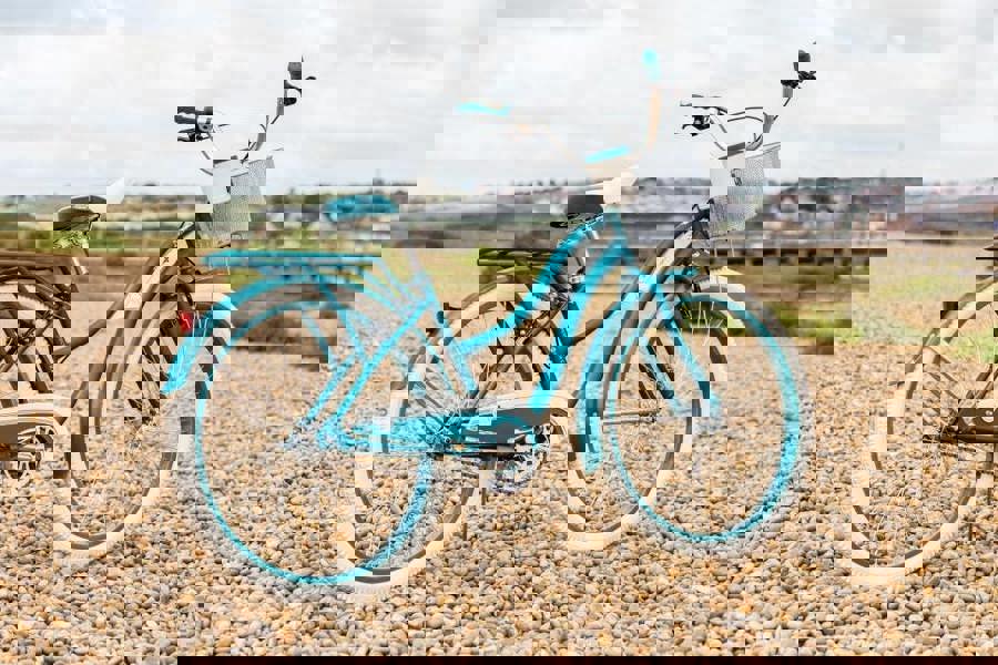 Huffy Deluxe Cruiser Unisex Bicycle, 26" Wheel - Satin Teal/White