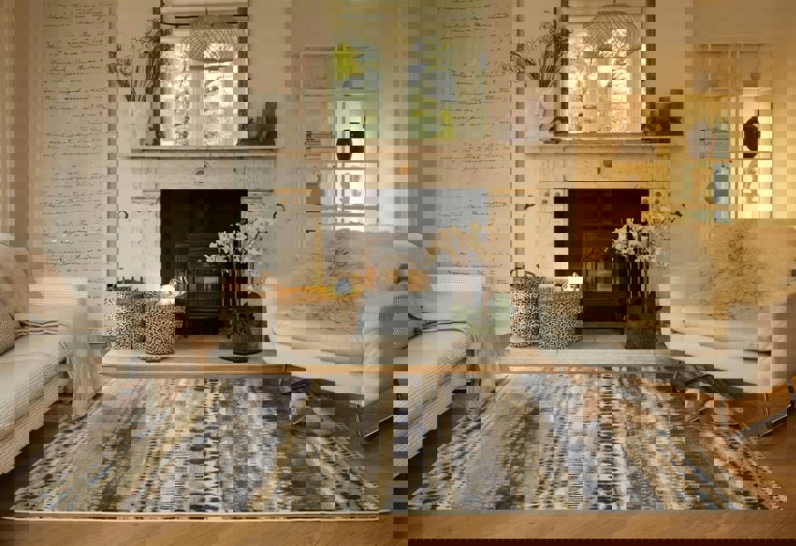 Batik Multicolour Abstract Rug | Unique Design | The Rugs