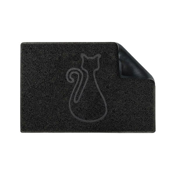 Oseasons Cat Medium Embossed Doormat in Black