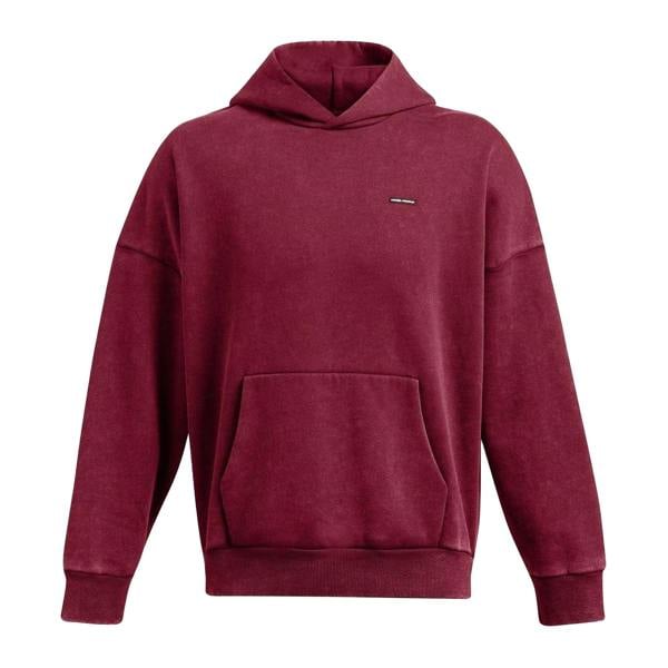 Under Armour Mens Relaxed Fit Drop Sleeve Hoodie - Red - 