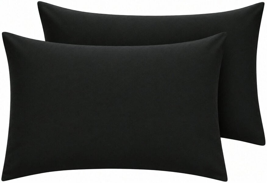 Night Zone Housewife Polycotton Pillowcases Pair – Plain Dyed Easy Care Bed Linen