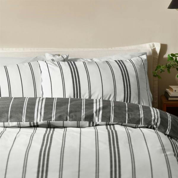 Harbour Stripe Black Duvet Cover Set