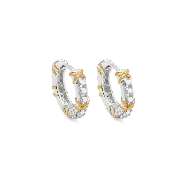 Say It With Luxe Kiss Earrings - Silver & Gold