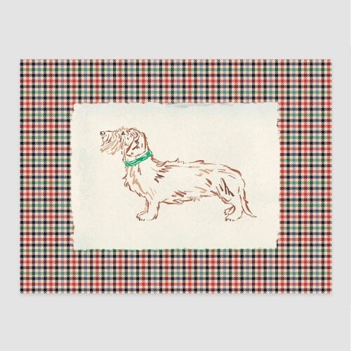 Joules Countryside Hound 50 X 70 Wood Frame | Red