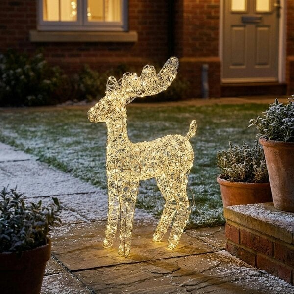 Garden Greatness Shimmering Gold LED Reindeer Decoration
