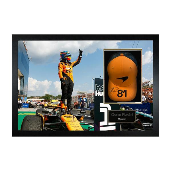 Oscar Piastri Signed McLaren F1 Cap Iconic Frame (ACG Cert)