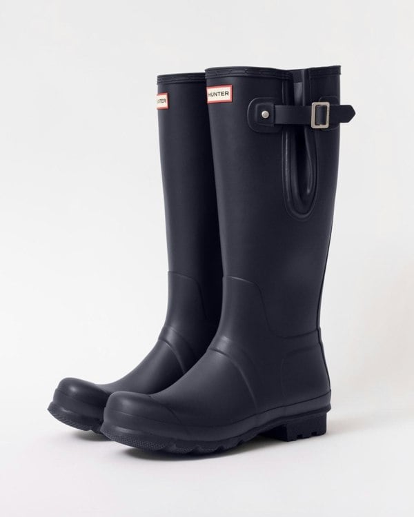 Hunter Original Tall Side Adjustable Mens Wellies - Navy