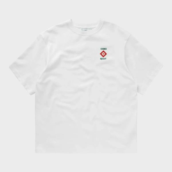 Casablanca Casa Sport Icon 3D Printed Oversized T-Shirt White