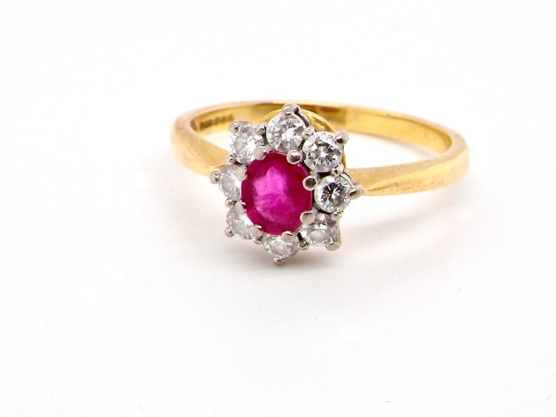 Vintage Tom A traditional ruby and diamond cluster ring