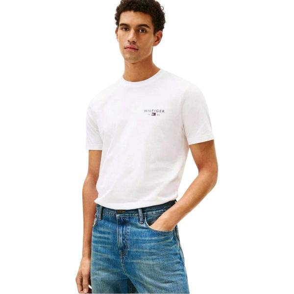 Tommy Hilfiger Mens Love Logo Crew Neck T-Shirt - White - 