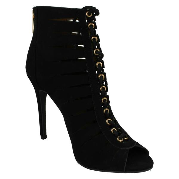 Anne Michelle Ladies Anne Michelle High Heel Lace Up Cut Out Sandal