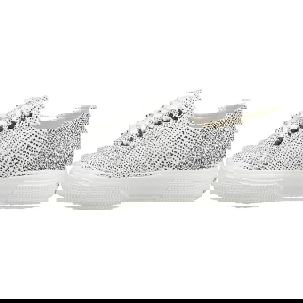 Superga 2730 Micro Faux Snake Women's Trainers - White Avorio/Black Snake