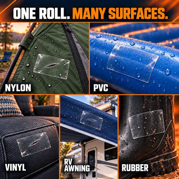 aZengear Strong Clear Tape for Tent Repair | Waterproof, Tenacious