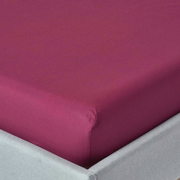 HOMESCAPES Crisp & Cool 200 TC Egyptian Cotton Percale Fitted Sheet – 46 cm Extra Deep